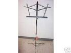 Folding Metal Music Stand Made By STAGELINE. It Reaches 51" Tall So It's Perfect For Any Beginning Musician. We've Tried Alot Of Folding Music Stands, And This One Seems To Be The Most Durable For The Money.